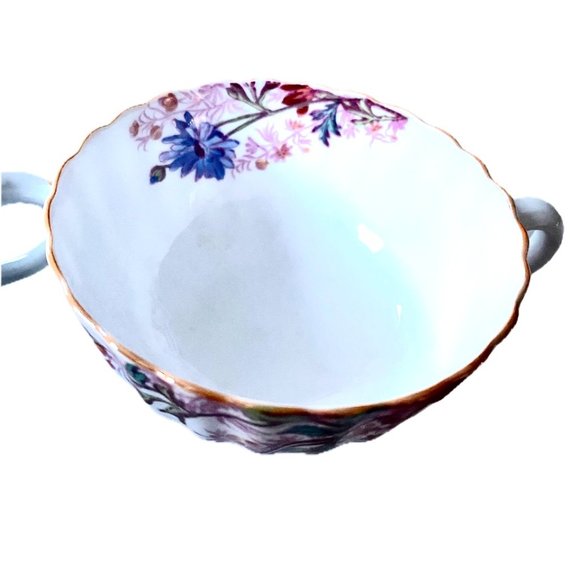 2 Spode Chelsea Garden Tea Cups Lot of 2 Trim Footed Handle EUC - Picture 10 of 12